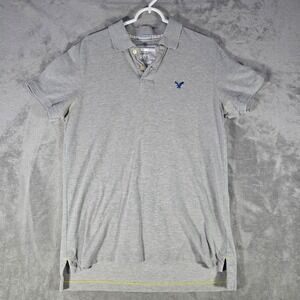 American Eagle Outfitters Polo Shirt Vintage Fit Casual Gray‎ Large